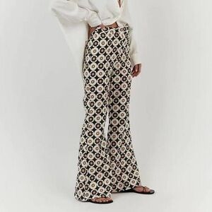 DISSH Floral Linen Flare Pants